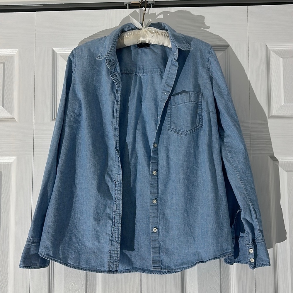 J Crew denim button down shirt